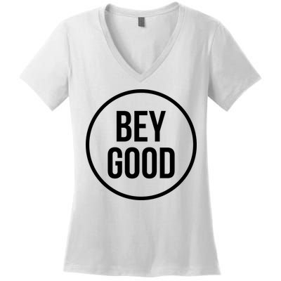 Bey Good Circle Logo Women's V-Neck T-Shirt