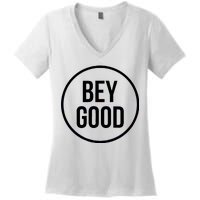 Bey Good Circle Logo Women's V-Neck T-Shirt