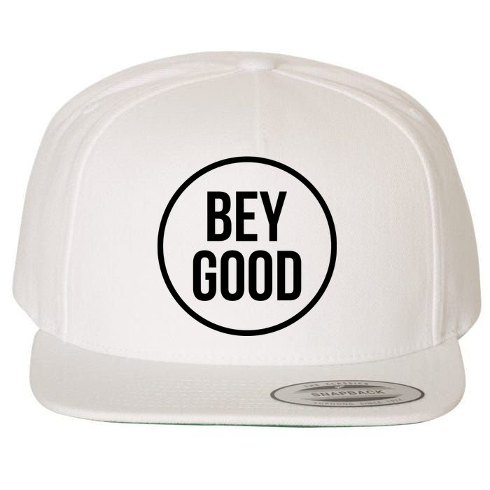 Bey Good Circle Logo Wool Snapback Cap