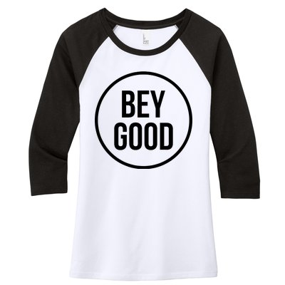 Bey Good Circle Logo Women's Tri-Blend 3/4-Sleeve Raglan Shirt