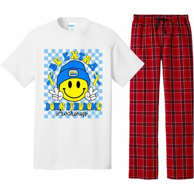 Be Extra Yellow And Blue Smile Face Down Syndrome Pajama Set