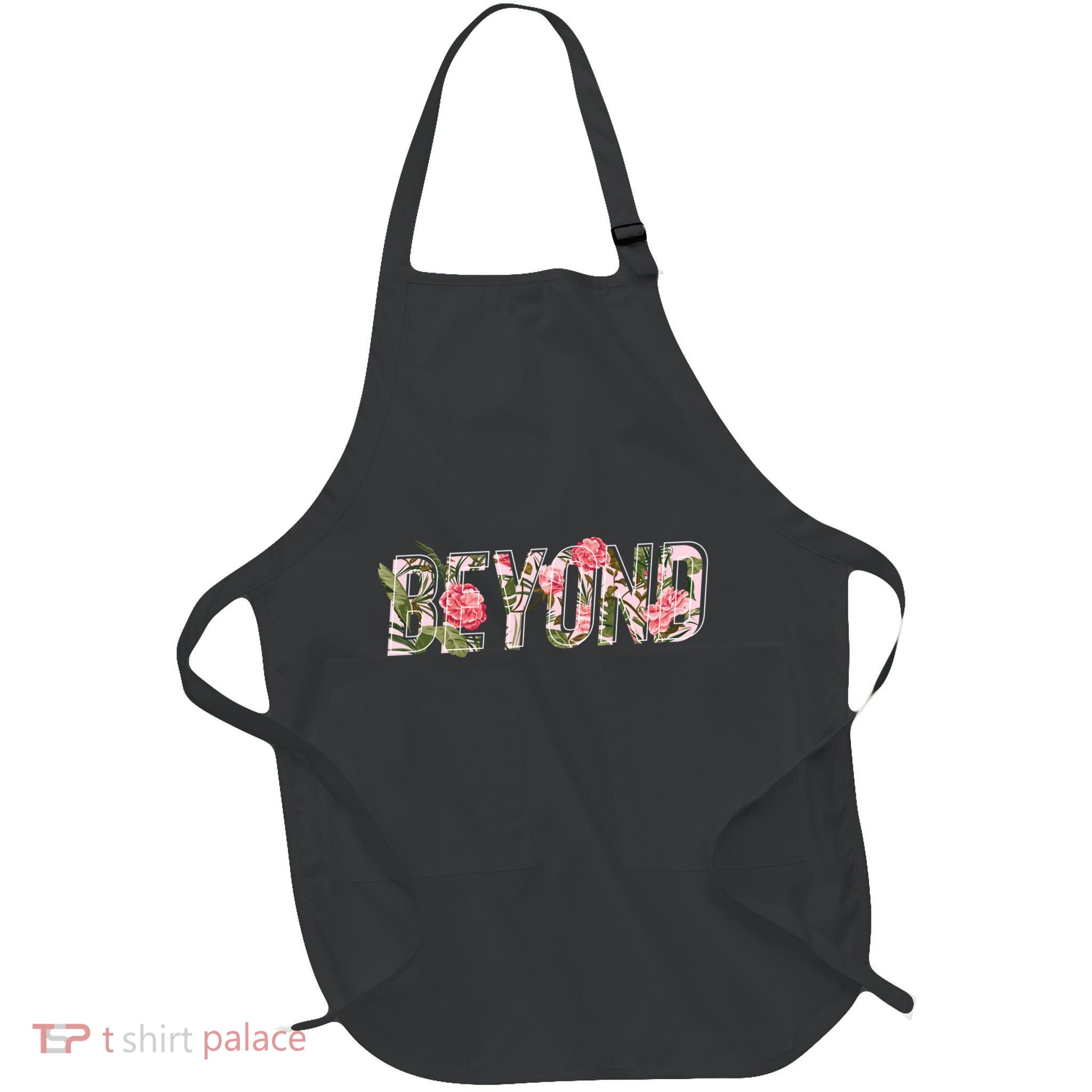 Beyond Flower Floral Style Full-Length Apron With Pockets