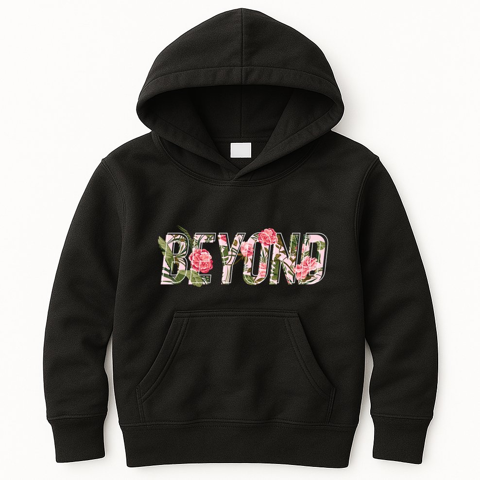 Beyond Flower Floral Style Kids Hoodie