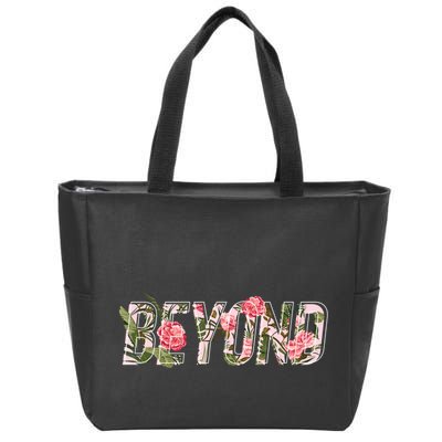 Beyond Flower Floral Style Zip Tote Bag