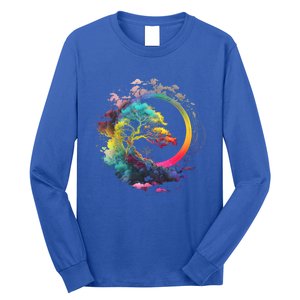 Bonsai Enso Zen Circle Tree Of Life Japanese Spirituality Gift Long Sleeve Shirt