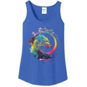 Bonsai Enso Zen Circle Tree Of Life Japanese Spirituality Gift Ladies Essential Tank