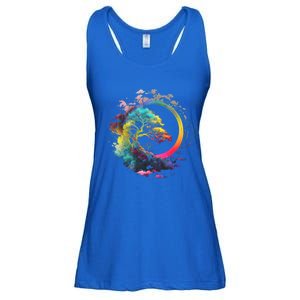 Bonsai Enso Zen Circle Tree Of Life Japanese Spirituality Gift Ladies Essential Flowy Tank