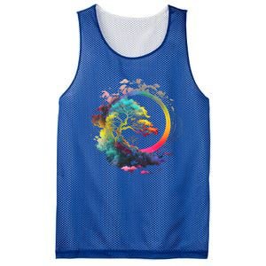 Bonsai Enso Zen Circle Tree Of Life Japanese Spirituality Gift Mesh Reversible Basketball Jersey Tank