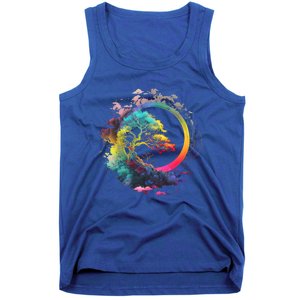 Bonsai Enso Zen Circle Tree Of Life Japanese Spirituality Gift Tank Top