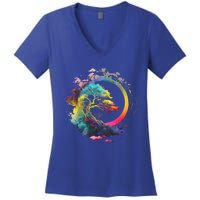 Bonsai Enso Zen Circle Tree Of Life Japanese Spirituality Gift Women's V-Neck T-Shirt