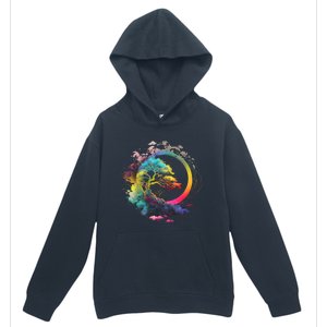 Bonsai Enso Zen Circle Tree Of Life Japanese Spirituality Gift Urban Pullover Hoodie