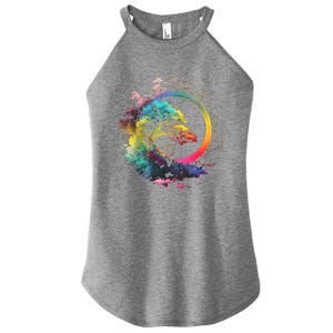 Bonsai Enso Zen Circle Tree Of Life Japanese Spirituality Gift Women's Perfect Tri Rocker Tank