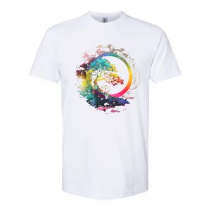 Bonsai Enso Zen Circle Tree Of Life Japanese Spirituality Gift Softstyle CVC T-Shirt