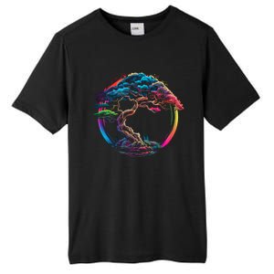 Bonsai Enso Zen Circle Tree Japan Spirituality Rainbow Gift Tall Fusion ChromaSoft Performance T-Shirt