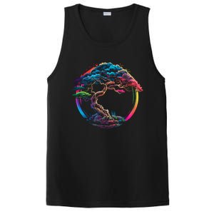 Bonsai Enso Zen Circle Tree Japan Spirituality Rainbow Gift PosiCharge Competitor Tank