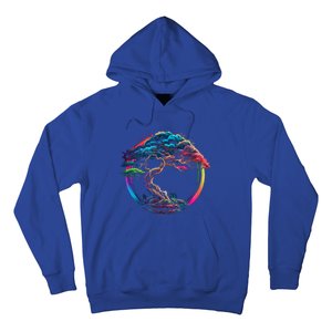 Bonsai Enso Zen Circle Tree Japan Spirituality Rainbow Gift Hoodie