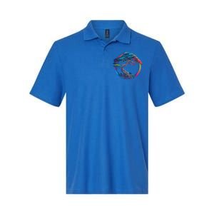 Bonsai Enso Zen Circle Tree Japan Spirituality Rainbow Gift Softstyle Adult Sport Polo