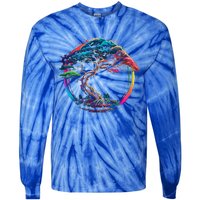 Bonsai Enso Zen Circle Tree Japan Spirituality Rainbow Gift Tie-Dye Long Sleeve Shirt