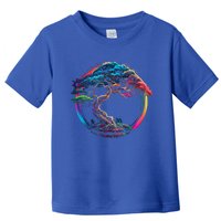 Bonsai Enso Zen Circle Tree Japan Spirituality Rainbow Gift Toddler T-Shirt