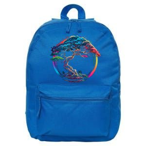 Bonsai Enso Zen Circle Tree Japan Spirituality Rainbow Gift 16 in Basic Backpack