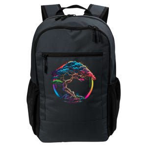 Bonsai Enso Zen Circle Tree Japan Spirituality Rainbow Gift Daily Commute Backpack