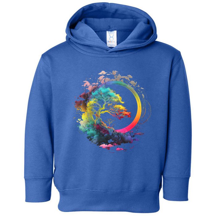 Bonsai Enso Zen Circle Tree Of Life Japanese Spirituality Gift Toddler Hoodie