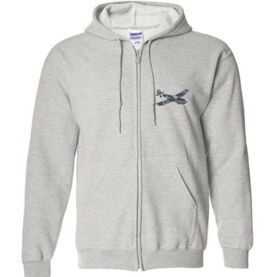 BF 109 Aircraft Full Zip Hoodie