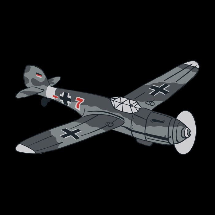BF 109 Aircraft 7-Panel Snapback Hat