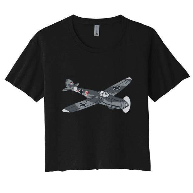 BF 109 Aircraft Crop Top