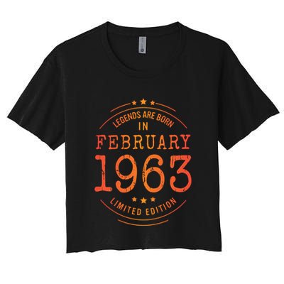 Birthday February 1963 Year Limited Edition Used Legends Crop Top