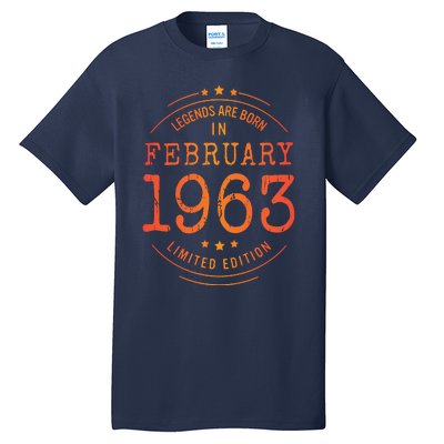 Birthday February 1963 Year Limited Edition Used Legends Tall T-Shirt