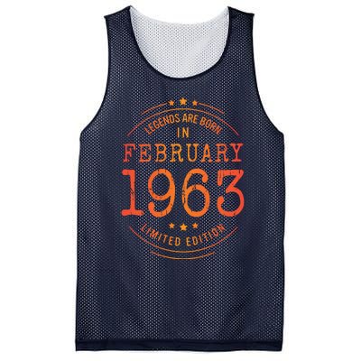 Birthday February 1963 Year Limited Edition Used Legends Mesh Reversible Basketball Jersey Tank