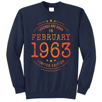 Birthday February 1963 Year Limited Edition Used Legends Tall Sweatshirt