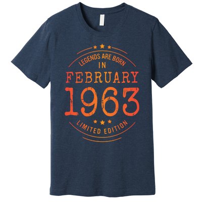 Birthday February 1963 Year Limited Edition Used Legends Premium T-Shirt