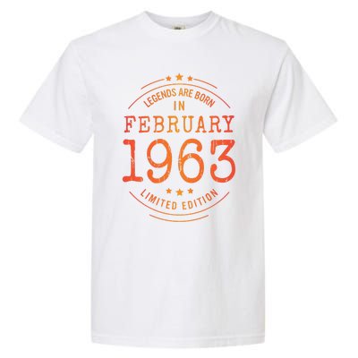 Birthday February 1963 Year Limited Edition Used Legends Garment-Dyed Heavyweight T-Shirt