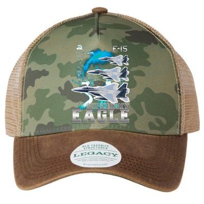 Bootleg F 15 Eagle USAF Legacy Tie Dye Trucker Hat