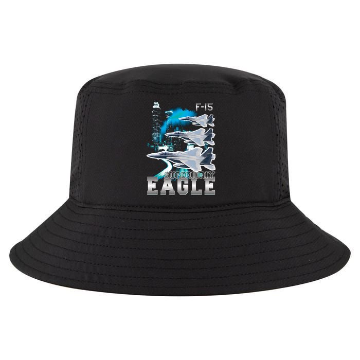 Bootleg F 15 Eagle USAF Cool Comfort Performance Bucket Hat