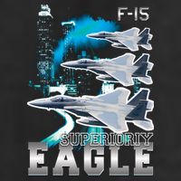 Bootleg F 15 Eagle USAF 7 Panel Mesh Trucker Snapback Hat