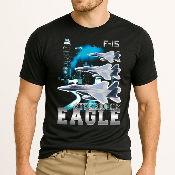 Bootleg F 15 Eagle USAF Cooling Performance Crew T-Shirt