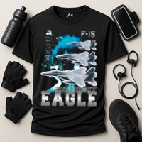 Bootleg F 15 Eagle USAF Cooling Performance Crew T-Shirt
