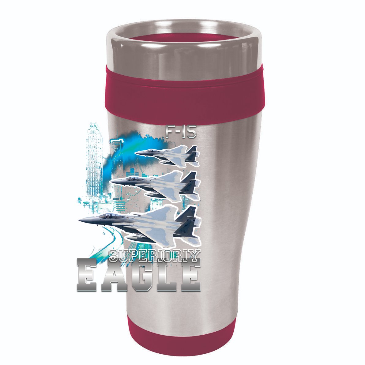 Bootleg F 15 Eagle USAF 15oz Campfire Ceramic Mug