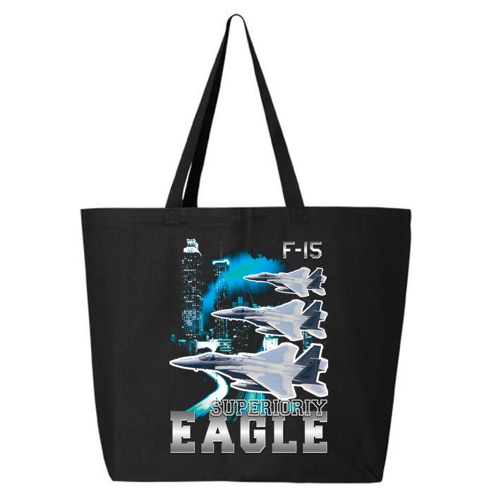 Bootleg F 15 Eagle USAF 25L Jumbo Tote