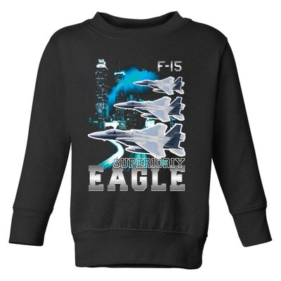 Bootleg F 15 Eagle USAF Toddler Sweatshirt