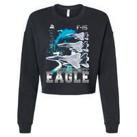 Bootleg F 15 Eagle USAF Cropped Pullover Crew