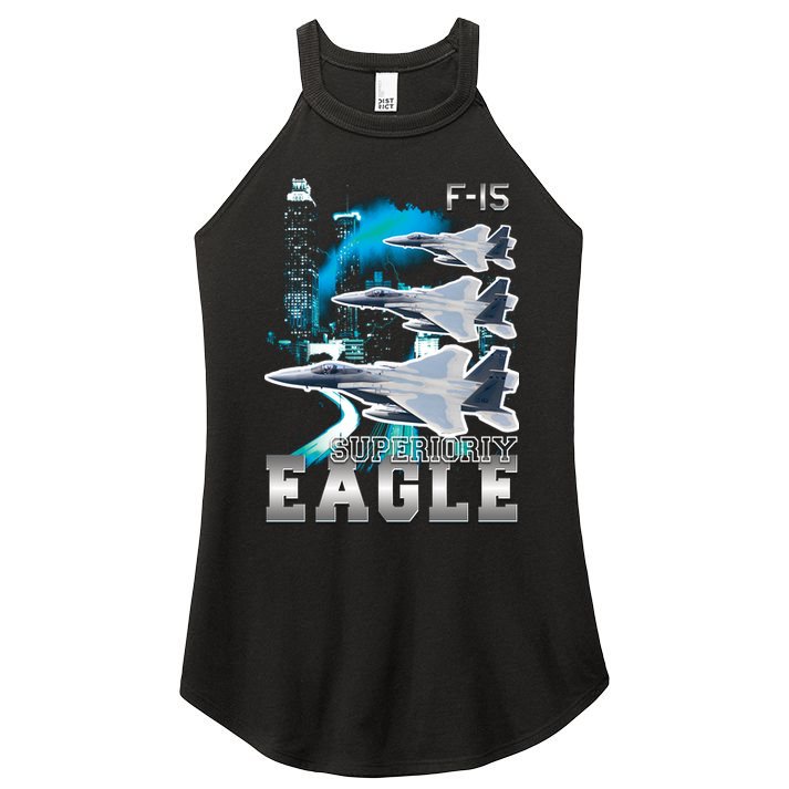 Bootleg F 15 Eagle USAF Women's Perfect Tri Rocker Tank