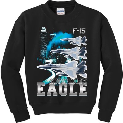 Bootleg F 15 Eagle USAF Kids Sweatshirt