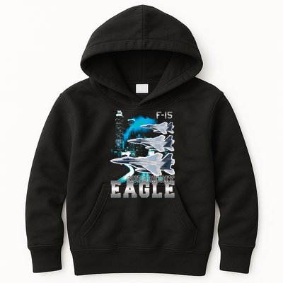 Bootleg F 15 Eagle USAF Kids Hoodie