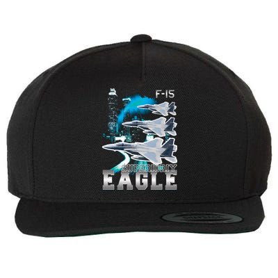 Bootleg F 15 Eagle USAF Wool Snapback Cap