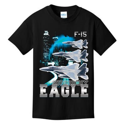 Bootleg F 15 Eagle USAF Kids T-Shirt