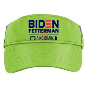 Biden Fetterman 2024 It's A No Brainer 24 Election USA Adult Drive Performance Visor